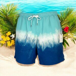NEW Onia Charles Swim Trunks Shorts Dip Dye Green Reef Blue Men's Sz M NWT
